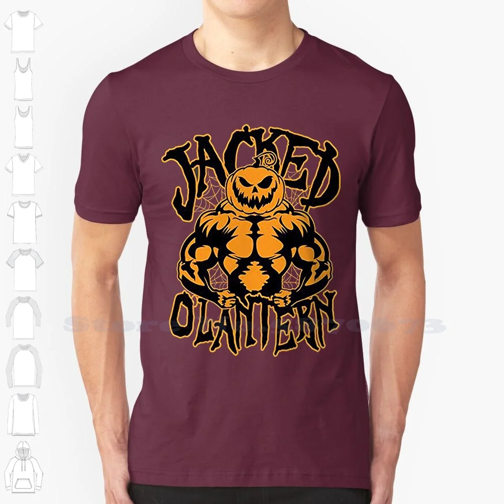 T Shirt Men Hot Sale Fashion Manateez Men's Halloween Jacked O Lantern Pumpkin Spider Web Muscle Pumpkin Jack O Lantern Tee Shir