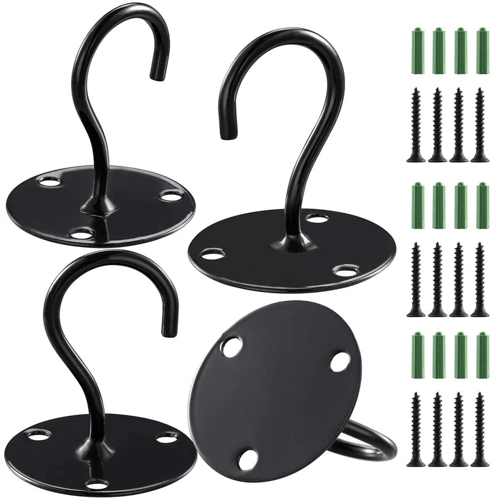 Metal Wall Mounted Ceiling Hooks for Hanging Plants, Structure Lanterns, Flower Pots, 2/4/6/8 Pcs