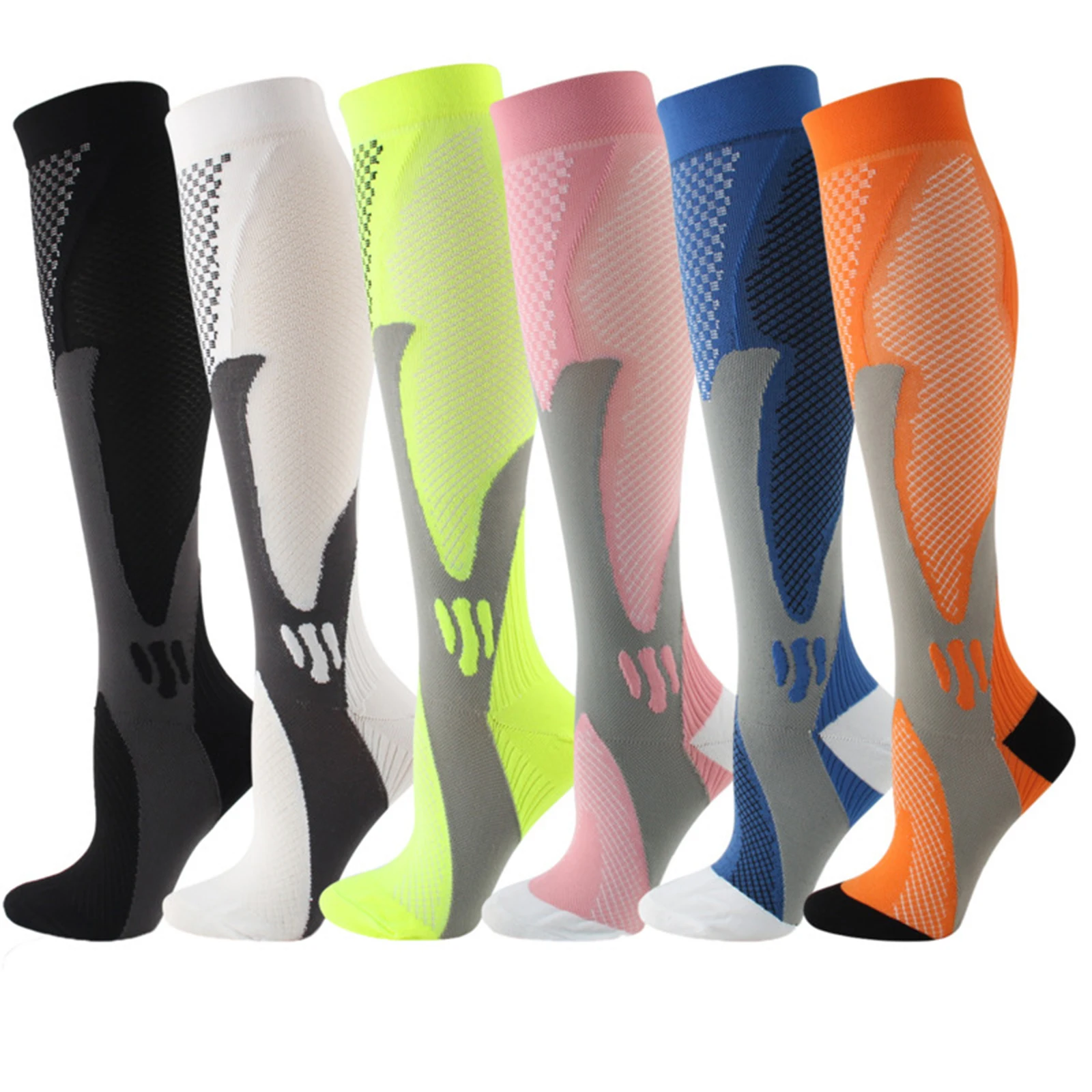 Sports Compression Socks for Men and Women Outdoor Sports Socks for Crawl Rope Climbs and Half Marathons