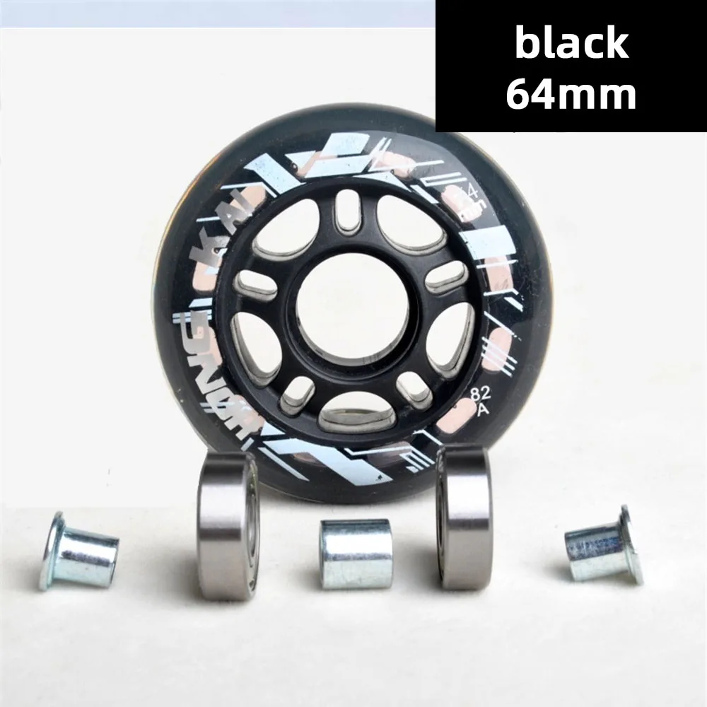 [super worth] kids roller skates shoes wheels 64 68 70 72 24mm skating wheel abec7 608 bearing spacer bushing sleeve 8 pcs