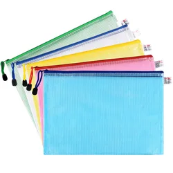 Carpeta de archivos A4 transparente de 13x9,5 pulgadas, organizador de documentos de papel de examen de escritorio, bolsa de almacenamiento gruesa, bolsa de archivo impermeable, 5 uds.