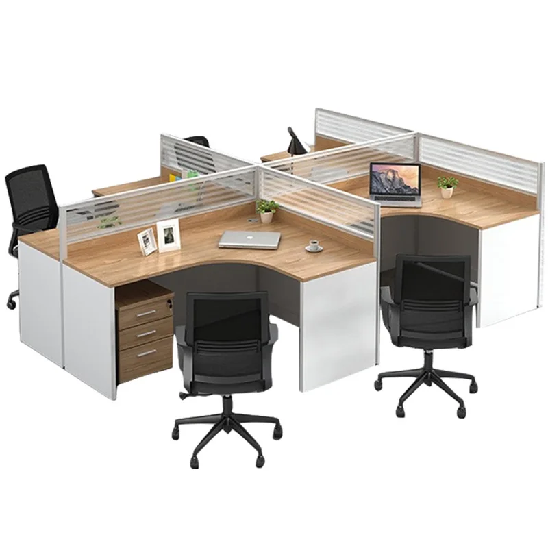 

Screen partition card desk card staff desk chair combination