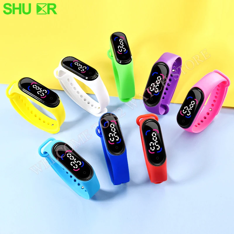 New Trend Kids Boys Watches Silicone Waterproof Led Digital Children Watch For Girls Cute Sport Electronic Clock Best Gifts 2022