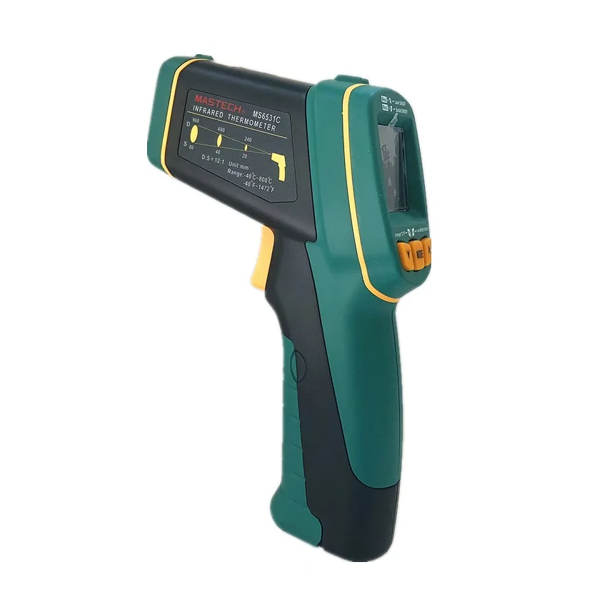 MASTECH MS6531C D:S 12:1 Handheld Digital LCD IR Thermometer Laser Temperature Tester Pyrometer Range -40~800 Celsius