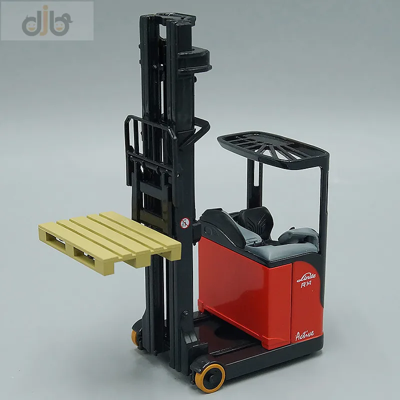 1:25 Diecast Reach Truck Model Toys Linde Forklift R14S R16S R20S For Collection