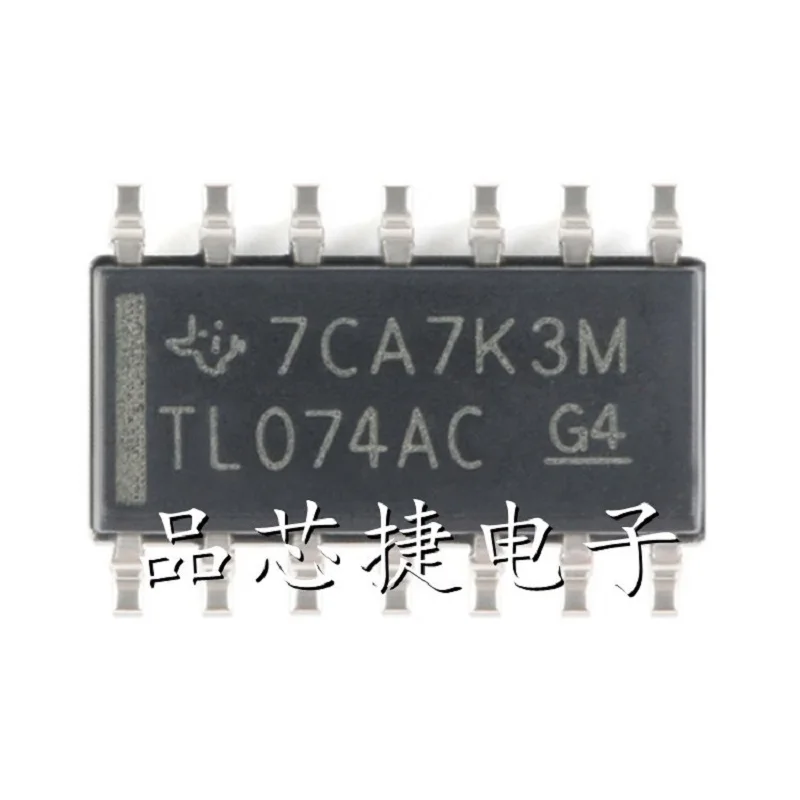 

10pcs/Lot TL074ACDR Marking TL074AC SOIC-14 Low-Noise JFET-Input Operational Amplifiers