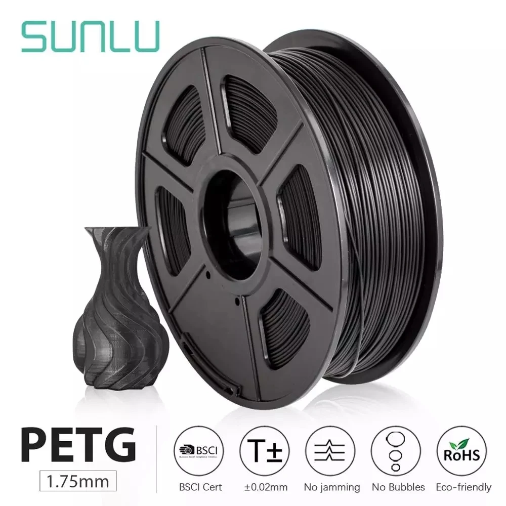 

Нить для 3D-принтера SUNLU PETG, 1,75 мм, для самостоятельной Печати, с быстрой отправкой, 100%, без пузырьков, яркость +-0,02 мм