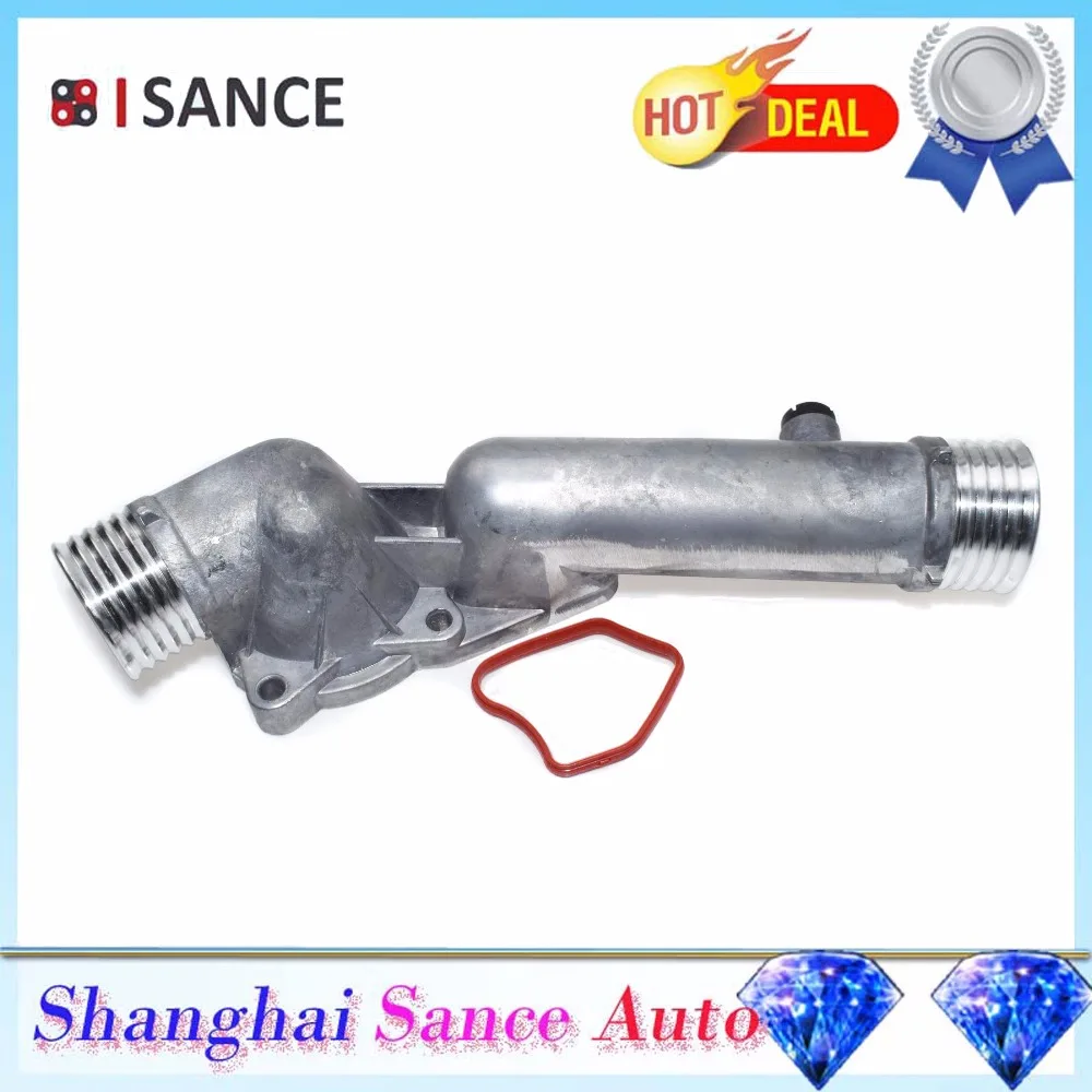 ISANCE Engine Coolant Thermostat Housing 11531740478 3001153102 For BMW 5 E39 528i 1996 1997 1998 1999 2000