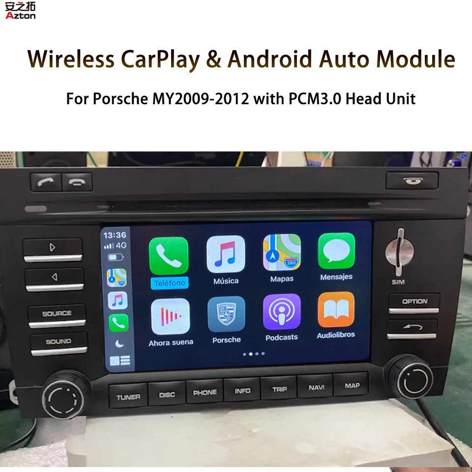 PCM3.0 Stereo CarPlay Upgraded Mirror Link For Porsche 987 Boxster Cayman 997 Carrera Turbo Android Auto Module Smart Retrofit