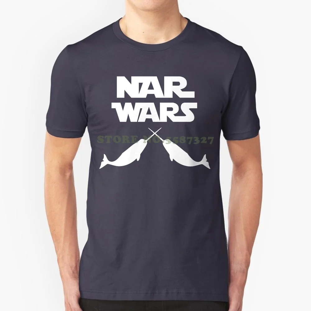 Parody Nar Wars T Shirt | Funny Narwhal T Shirt Funny Clothing Casual Short Sleeve Tshirts