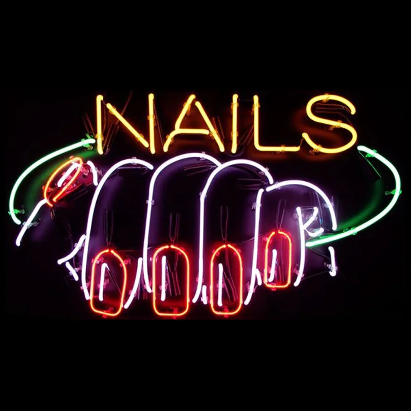 

Neon Sign For Nails Fingers Manicure Real Glass Tubes Lamp Beer Lamp resterant light advertise Custom Store Handmade art light