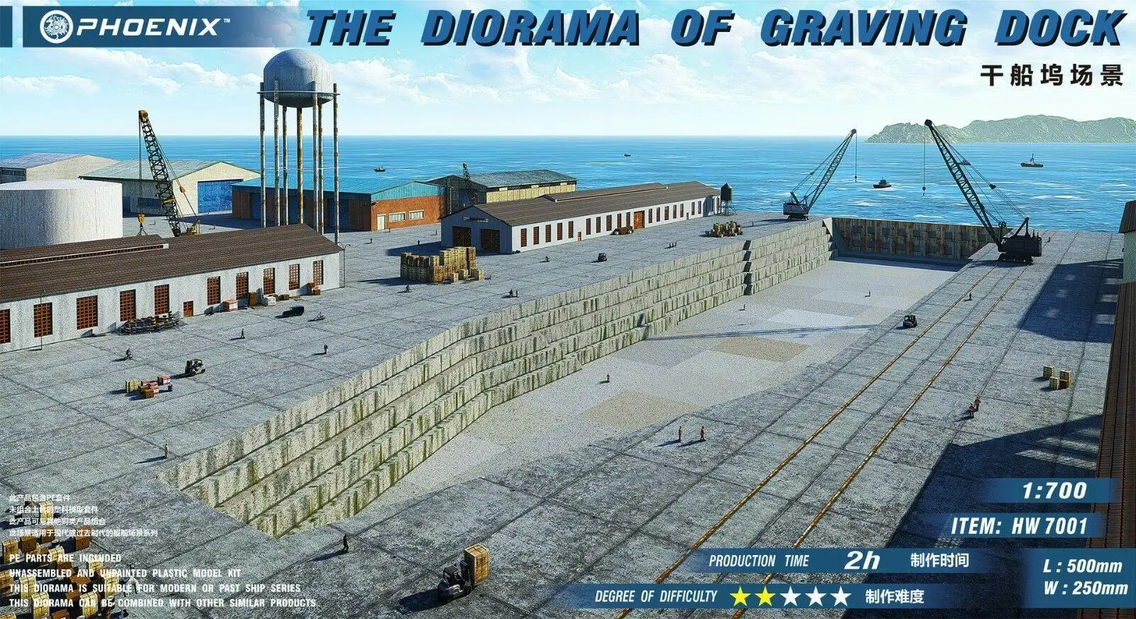 Phoenix HW7001 1/700 The Diorama Of Graving Dock