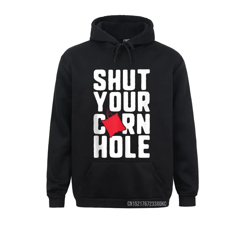 Shut Your Cornhole Bean Bag Sack Toss Adult Pun Winter BBQ Winter Hoodies For Men Slim Fit NEW YEAR DAY Sweatshirts Hoods