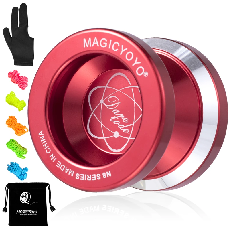 MAGICYOYO Professional profesyonel tepkisiz Yoyo, çocuklar için alüminyum Metal Undersized yo-yo, 5 dizeleri, YoYo çantası, hediye olarak eldiven