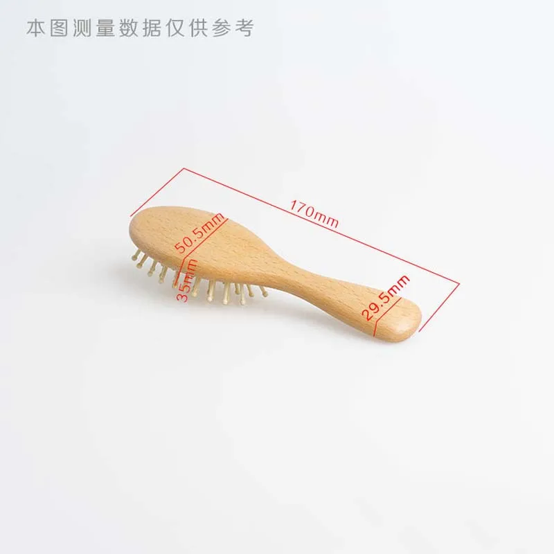 1pcs 22.3*6.6cm Small Wooden Oval Women Men Kid Child Professional Home Travel Paddle Hair Brush And Comb