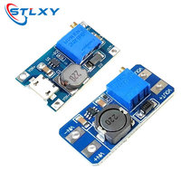 MT3608 DC-DC Adjustable Boost Module 2A Boost Plate Step Up Module with MICRO USB 2V-24V to 5V 9V 12V 28V