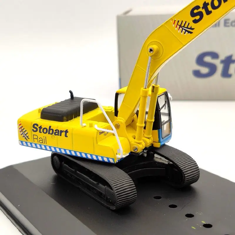 Atlas 1:76 Eddie Stobart Rail Komatsu PC340 Hydraulic Excavator W122 Civil Engineering Diecast Models Collection Toys Car Yellow