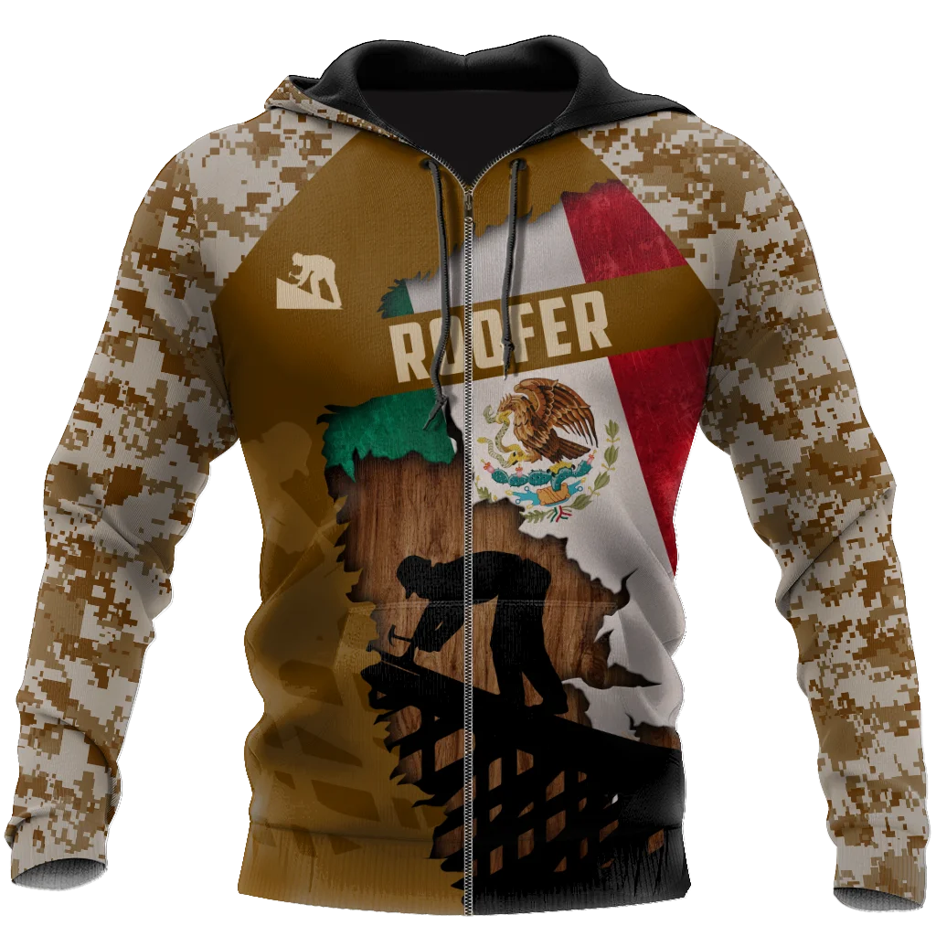 Premium All Over Printed Mexican Roofer Fashion Tracksuit Casual 3D Zip/Hoodies/Sweatshirts/Jacket Hip Hop Women Men Tops K-0169