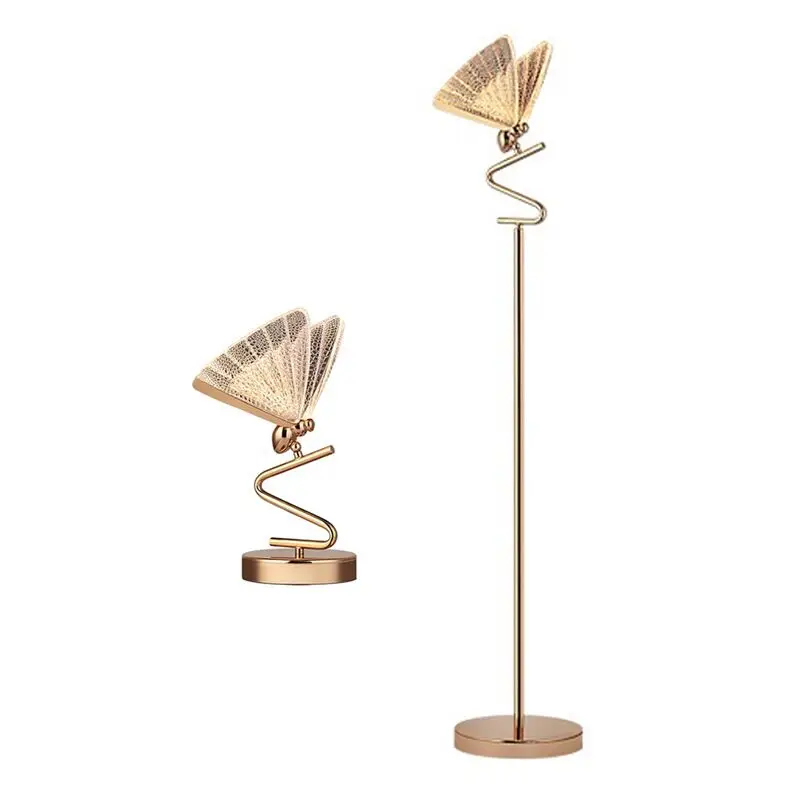 

Nordic Bedside Lamp Butterfly Table Lamp Modern Vertical Bedroom Floor LED Warm Color Dining Room Creative Study Room Living