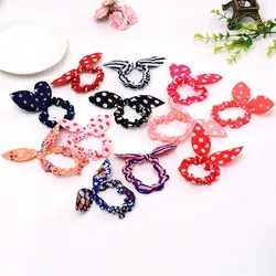 8 Pcs/lot Rabbit Ears Hair Band Children Kids Hair Accessories Scrunchies Elastic Hair Band for Women Girl Rubber Band