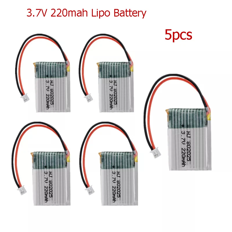 3.7V 220mAh Lipo Battery Rechargeable PH1.25 plug for HS210 E010 NH010 751823 for JJRC H36 RC Drone Spare Parts 3.7v battery