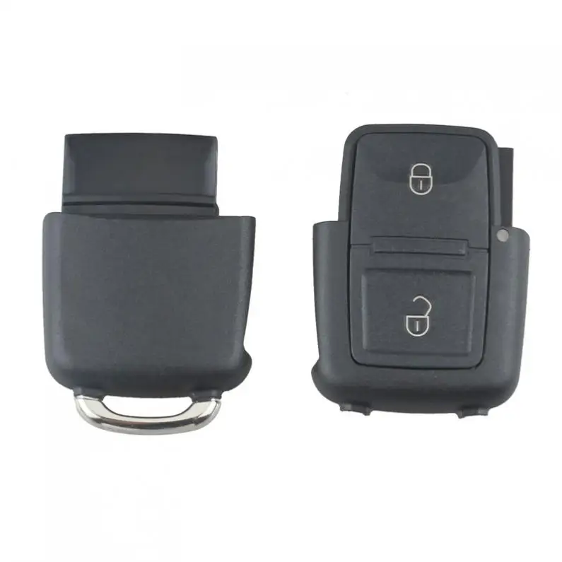 Remote Replacement Key Case Black 2 Buttons Smart  No Chip with Uncut Car Flip Key Fit for Volkswagen BORA GOLF MK4 Key Case