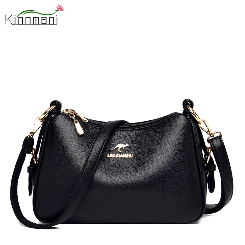 Leather Luxury Handbags Women Bags Designer High Quality Shoulder Crossbody Bags For Women 2024 Simple Brand Female Trending Bag