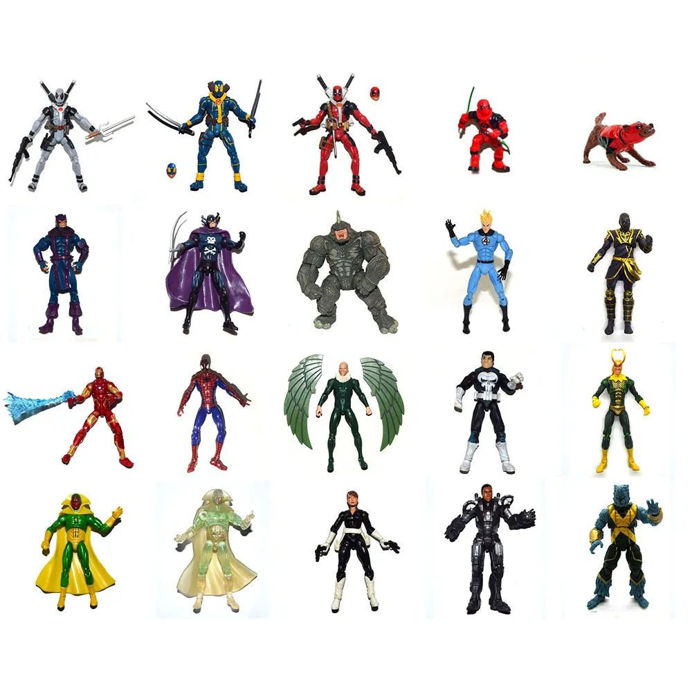 MU Universe Warmachine Human Torch Spidey Vision Dead-pool Dogpool 3.75" Action Figure Loose Collection