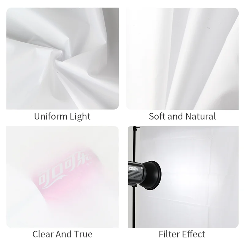 Photography Background Diffusion Fabric Nylon Silk White Seamless Light Modifier For Studio Shoot Lighting Softbox Light Tents