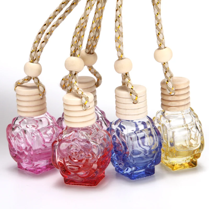 10/20/30pcs 10ml Car Hanging Perfume Pendant Fragrance Air Freshener Empty Glass Bottle Diffuser Automobiles Ornaments