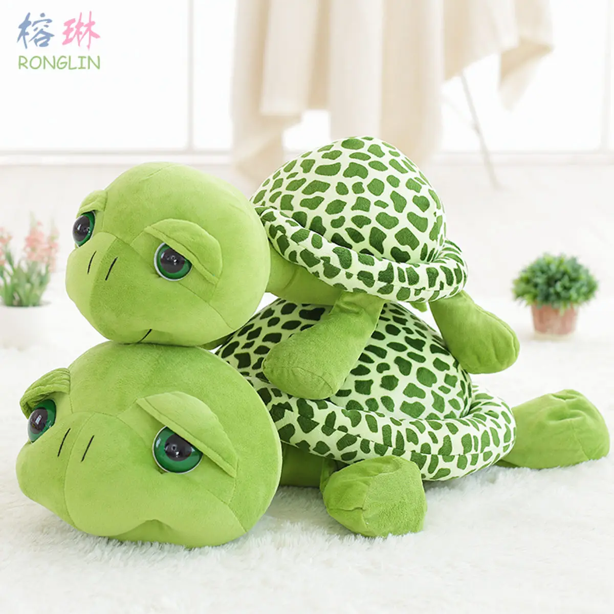 80cm 100cm Large Plush Toy Lovely Big Eyes Tortoise Soft Stuffed Animal Cushion Soft Small Sea Turtles Dolls for Kids Gift