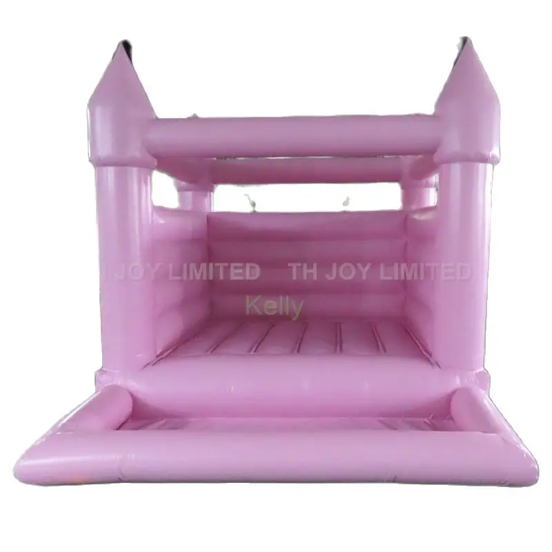 3.5*3m pink inflatable wedding bouncer with ball pool for kids carnival rental bounce house