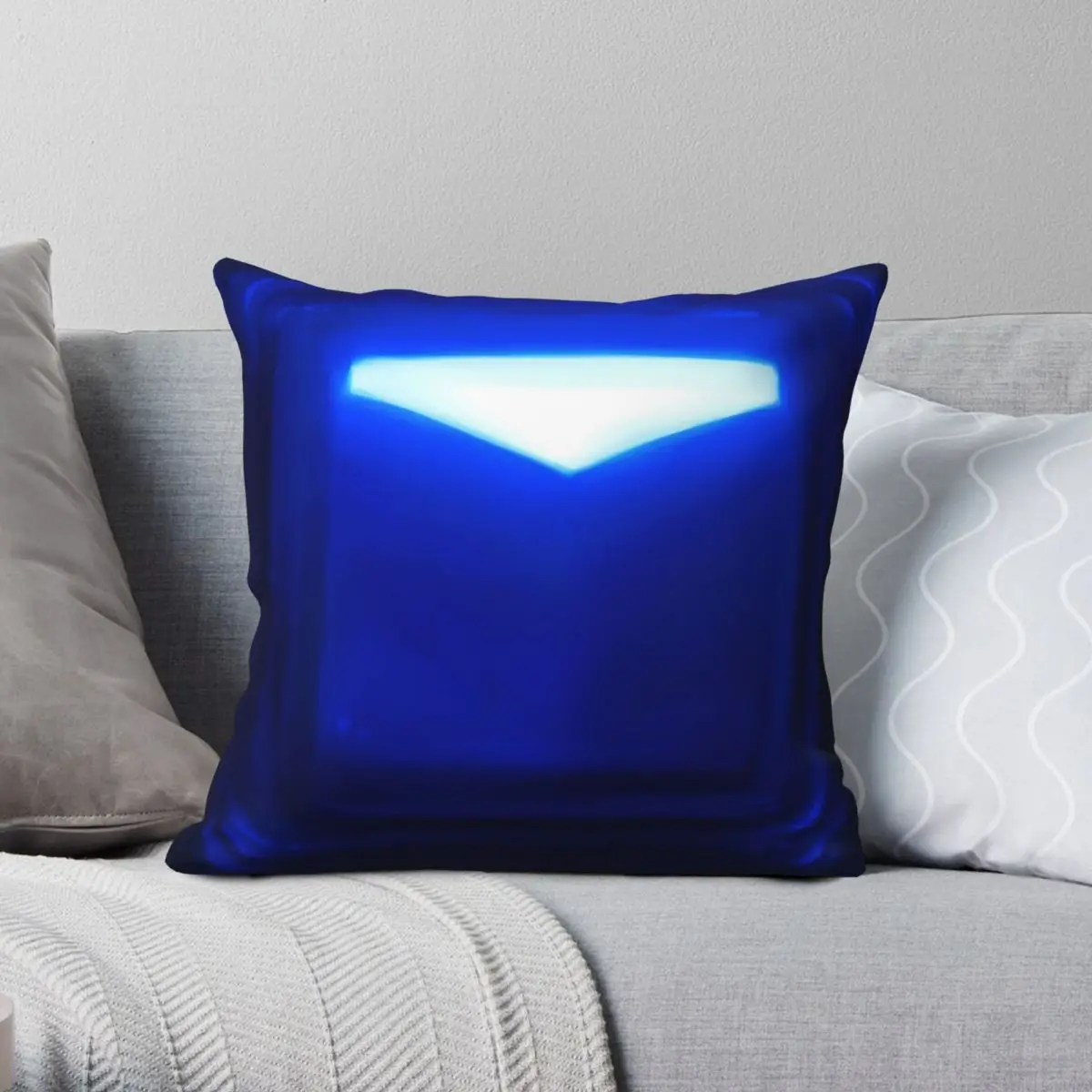 Beat Saber Blue Block Cover Square Pillowcase Polyester Linen Velvet Printed Zip Decorative Throw Pillow Case Room Cushion Cover