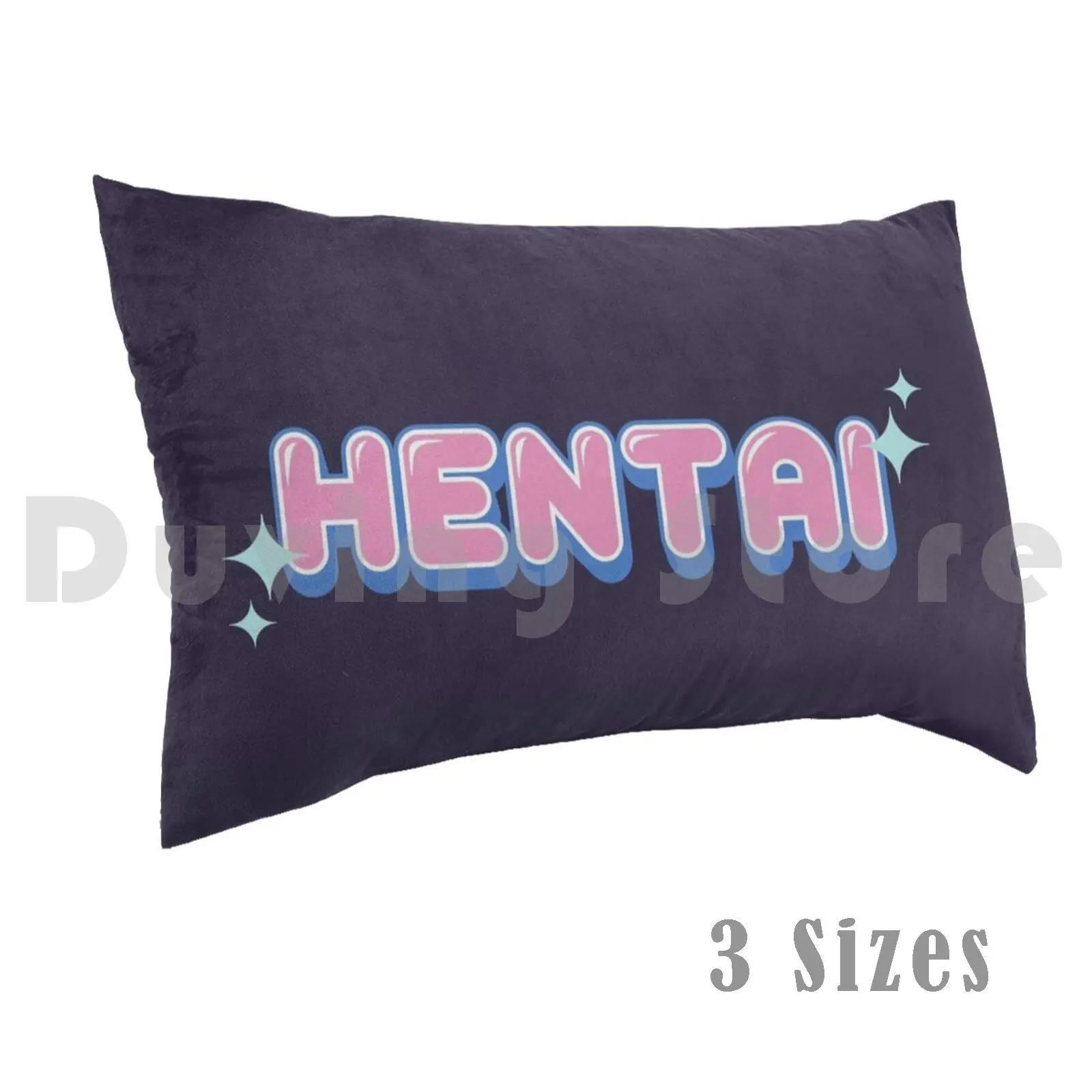 

Hentai Pillow Case Printed 35x50 Hentai Manga Anime Funny Parody Colors Pink Kawaii Cute Adorable Blue White