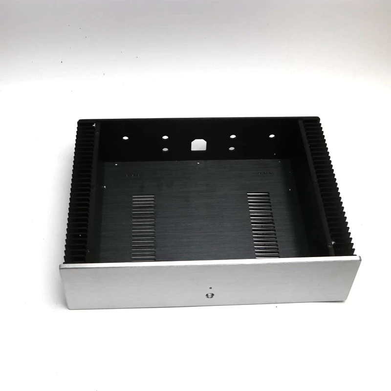 

KYYSLB 430*110*312mm All Aluminum Standard Amplifier Chassis Box House DIY Enclosure with Cooling Hole Amplifier Case Shell