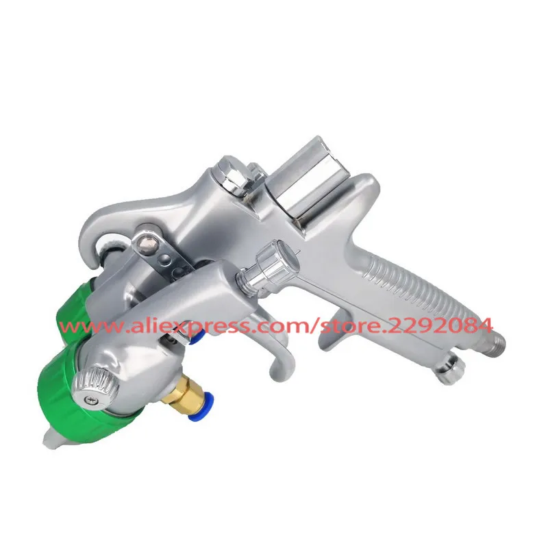 High Pressure Nano Chrome Paint Spray Gun HVLP 1.3mm Double Nozzle Air Paint Gun silver mirror plating pneumatic sprayer