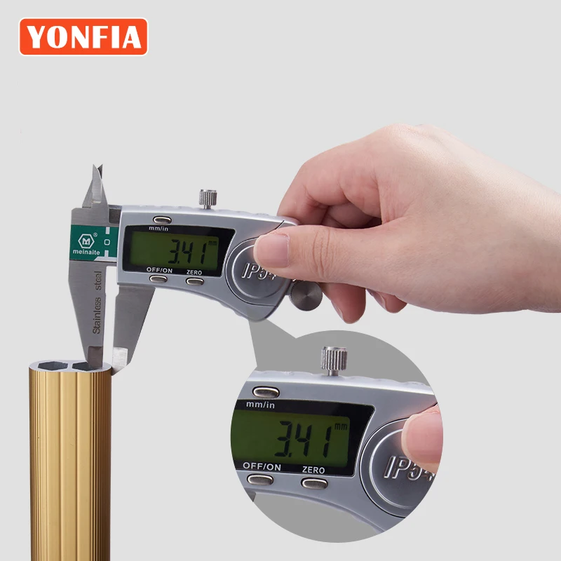 YONFIA 3677 Gold Aluminium Alloy Profile Clothes Organizer Rack Rails Wardrobe Closet Hanger Clothing Rod Rack For Clothes Pants