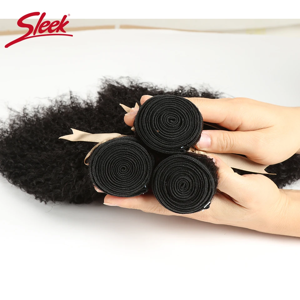 Sleek aplique de cabelo remy indiano, extensões de cabelo curto para bebê ondulado 1/3/4 peças