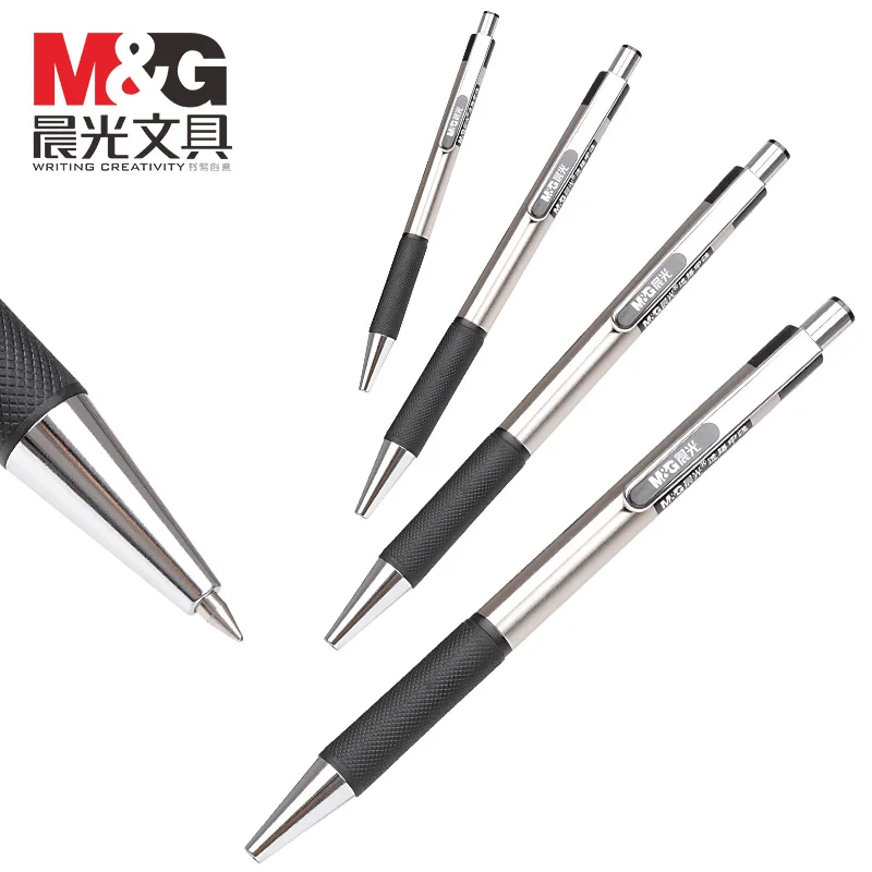 M&G stationery High Value All Metal Gel Pen 0.5mm Signing Pen Gift Box Gel Pen Black GP0170