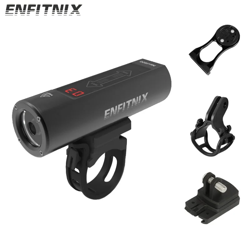 Enfitnix Navi600 USB Charge Night Cycling Headlight Road Bike Smart Flashlight Intelligent Cycle Front Light MTB Rear Light Set