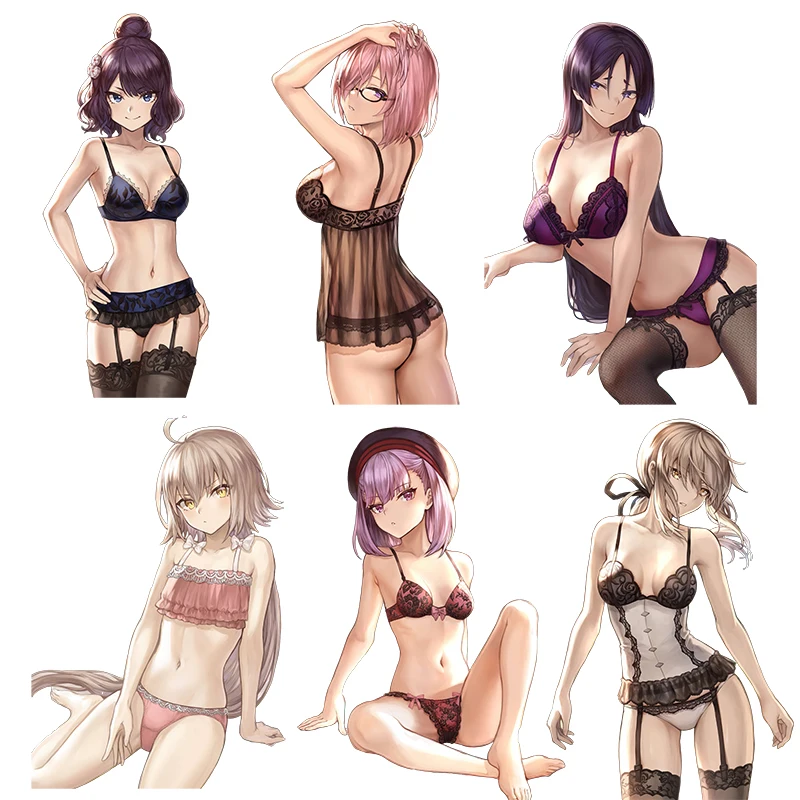 Three Ratels CA67 Fate/Grand Order Sexy girl underwear party Waterproof Decal Vinyl auto Wrap on Wall Fridge Toilet car bike