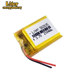 1/2/4pcs Chinese 502025 3.7v lithium ion battery 210 mah Li polymer battery for portable MP3 MP4 GPS remote controllers