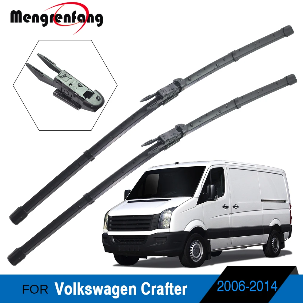 Autozubehör Frontscheibenwischer Weichgummi Wischerblätter Pinch Tab Arme 2 Stück für Volkswagen Crafter 2006–2014