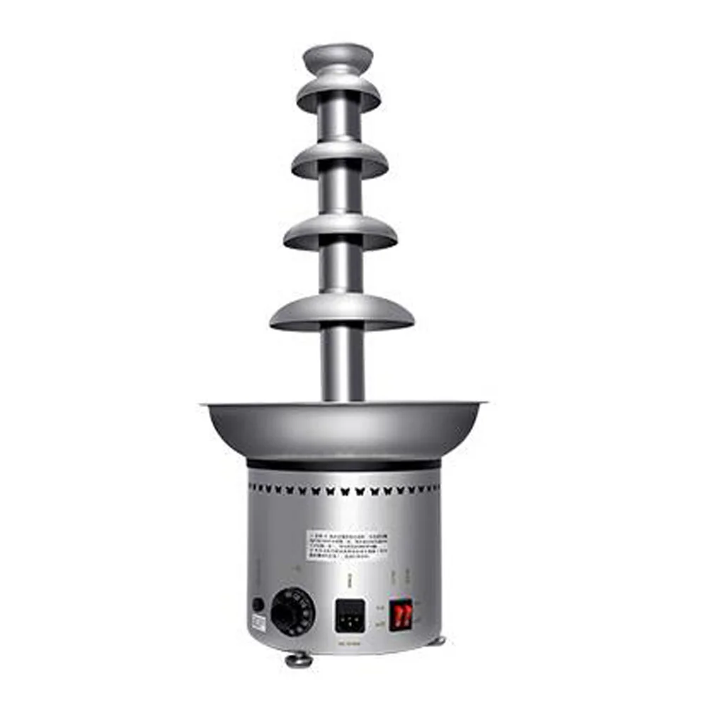 نافورة شوكولاتة تجارية بخمس طبقات لإنتاج الطعام بالشوكولاتة