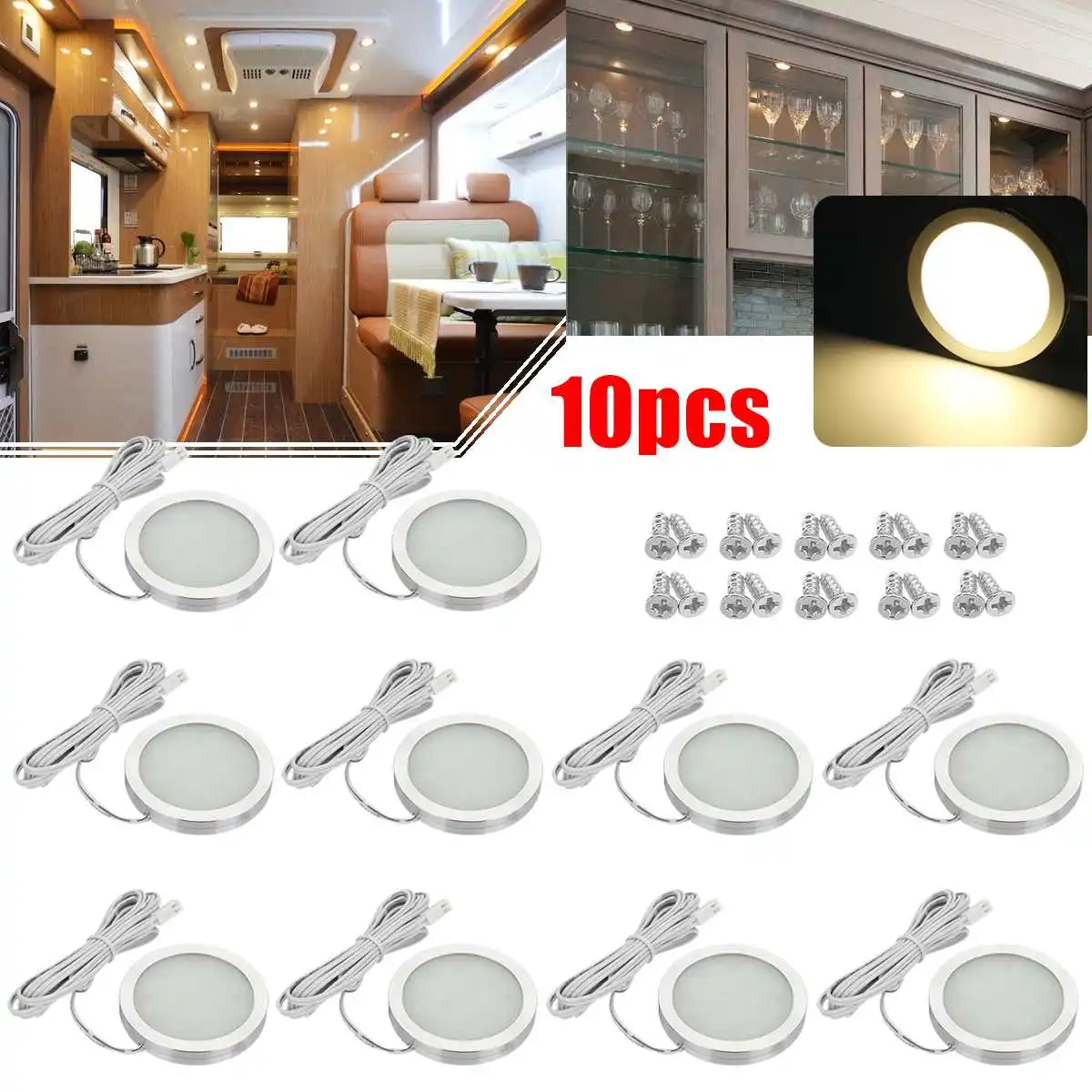 4/6/8/10pcs Interior Lighting Boat Camping Trailer Lights LED Spot Light Van Camper Caravan Lights Motorhome 12V LED Lights