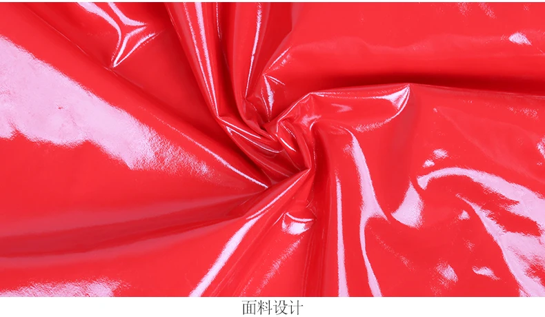 Nerazzurri Autumn Extra Long Soft Red Reflective Shiny Patent Leather Trench Coat for Women Double Breasted Maxi Korean Fashion