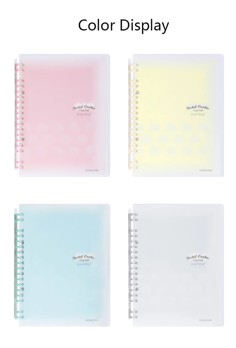 Japan KOKUYO Pastel Cookies Series Loose-leaf Notebook Smart Ring Thin Book A5 B5 Replaceable Loose-leaf Paper WSG-RUYP51