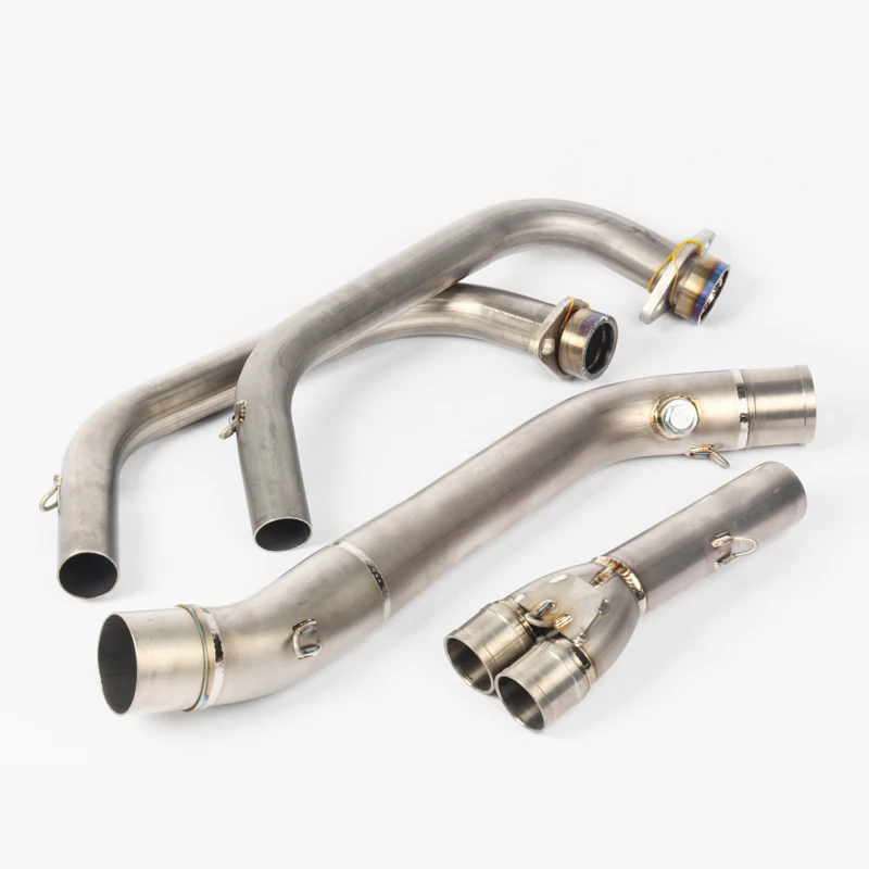 Slip On Motorcycle Exhaust Front Connect Pipe Titanium Alloy Exhaust System For Yamaha R25 R3 Until 2021 All Year