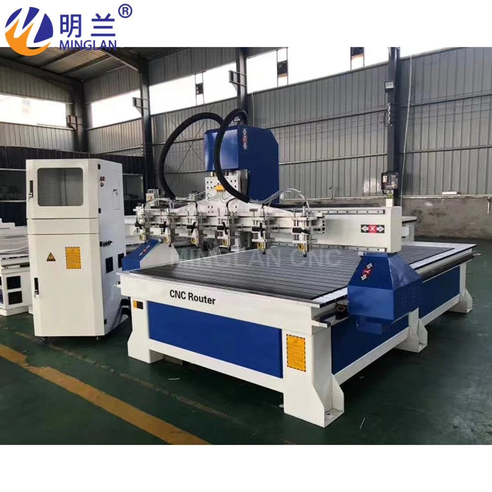 1325 1825 Cnc Engraving Machine With Six Spindles For Wood