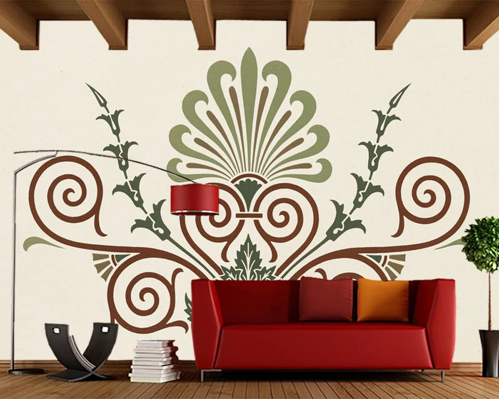 Papel de parede Ancient greece abstract pattern retro 3d wallpaper mural,living room tv wall bedroom home decoration